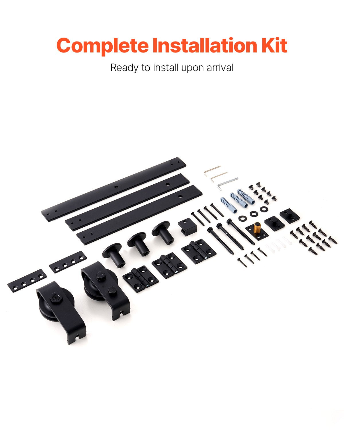 Bi-Folding Sliding Barn Door Hardware Track Kit 40" for Two 18" Doors V952-ZDSMDGDGSM3DI8IID001V0