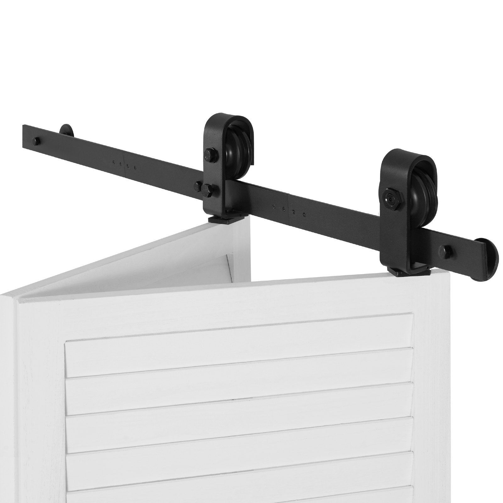 Bi-Folding Sliding Barn Door Hardware Track Kit 40" for Two 18" Doors V952-ZDSMDGDGSM3DI8IID001V0