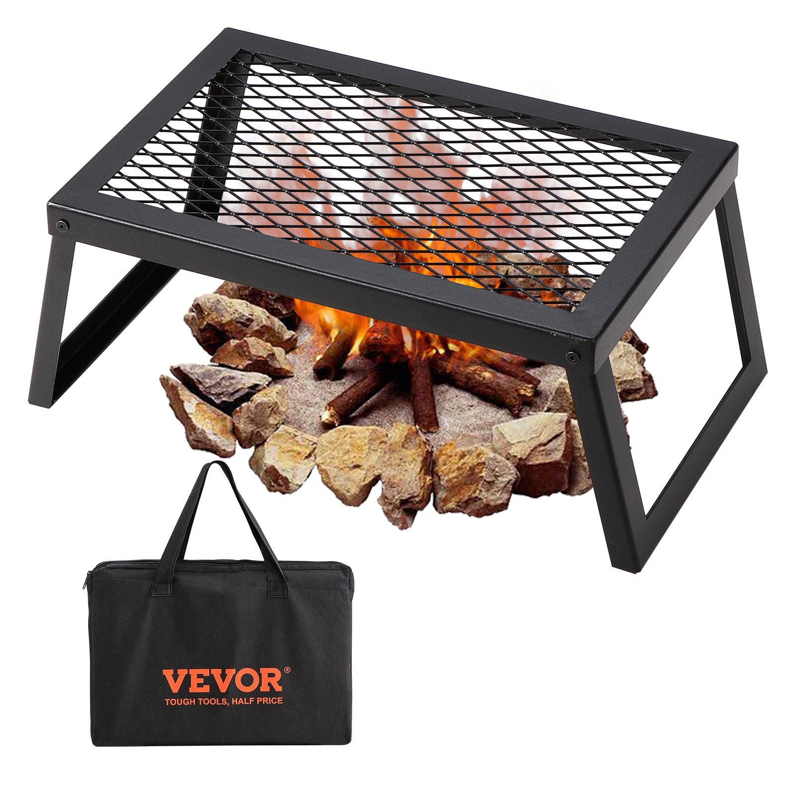 Folding Campfire Grill Portable Camping Fire Pit Steel Outdoor BBQ Picnic V952-ZDYYKJZDG18120J5TV0