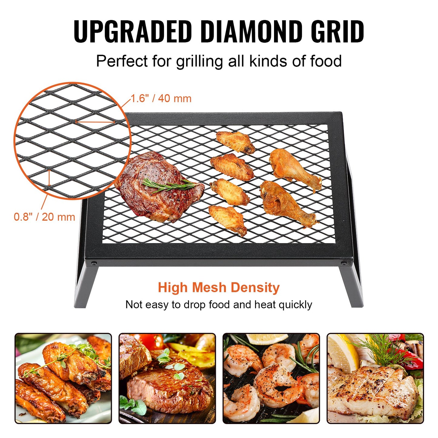 Folding Campfire Grill Portable Camping Fire Pit Steel Outdoor BBQ Picnic V952-ZDYYKJZDG18120J5TV0
