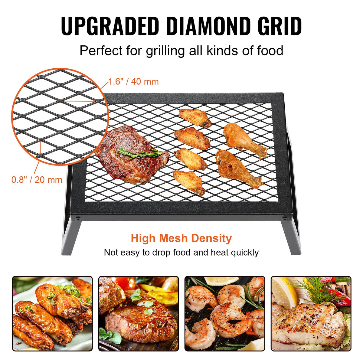 Folding Campfire Grill Portable Camping Fire Pit Steel Outdoor BBQ Picnic V952-ZDYYKJZDG18120J5TV0