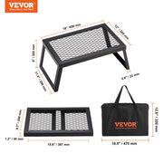 Folding Campfire Grill Portable Camping Fire Pit Steel Outdoor BBQ Picnic V952-ZDYYKJZDG18120J5TV0