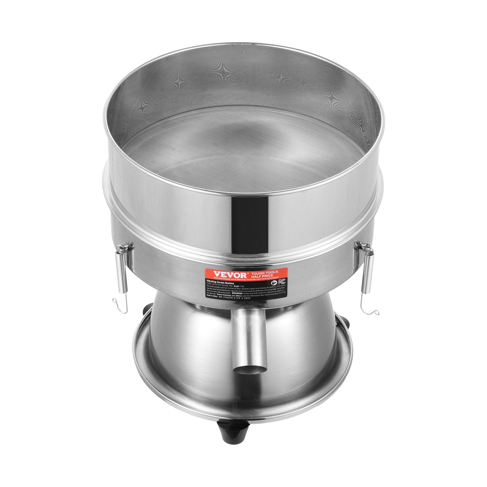 Automatic Electric Vibrating Sieve, Stainless Steel Sifter Shaker Machine with 10+60 Mesh, 45W Automatic V952-ZDZSJTM10M60GWWVIV3