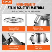 Automatic Electric Vibrating Sieve, Stainless Steel Sifter Shaker Machine with 30+50 Mesh, 45W Automatic V952-ZDZSJTM30M50X6TFUV3