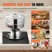 Automatic Electric Vibrating Sieve, Stainless Steel Sifter Shaker Machine with 30+50 Mesh, 45W Automatic V952-ZDZSJTM30M50X6TFUV3