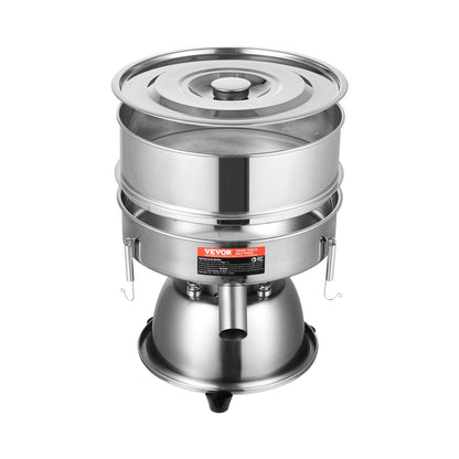 Automatic Electric Vibrating Sieve, Stainless Steel Sifter Shaker Machine with 30+50 Mesh, 45W Automatic V952-ZDZSJTM30M50X6TFUV3