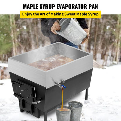 Maple Syrup Evaporator Pan 76x41x24 cm Stainless Steel Maple Syrup Boiling Pan with Valve for Boiling Maple V952-ZFQ16X30000000001V0