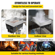 Maple Syrup Evaporator Pan 76x41x24 cm Stainless Steel Maple Syrup Boiling Pan with Valve for Boiling Maple V952-ZFQ16X30000000001V0