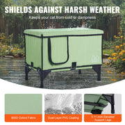Elevated Heated Cat House, Cuboid Kitty Shelter with Adjustable Temperature and Timer, 900D Oxford Cloth V952-ZFTSBYMBHSNJHUMMQV3