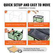 Elevated Heated Cat House, Cuboid Kitty Shelter with Adjustable Temperature and Timer, 900D Oxford Cloth V952-ZFTSBYMBHSNJHUMMQV3