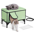 Elevated Heated Cat House, Cuboid Kitty Shelter with Adjustable Temperature and Timer, 900D Oxford Cloth V952-ZFTSBYMBHSNJMM05RV3