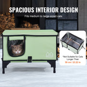 Elevated Heated Cat House, Cuboid Kitty Shelter with Adjustable Temperature and Timer, 900D Oxford Cloth V952-ZFTSBYMBHSNJMM05RV3