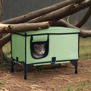 Elevated Heated Cat House, Cuboid Kitty Shelter with Adjustable Temperature and Timer, 900D Oxford Cloth V952-ZFTSBYMBHSNJMM05RV3