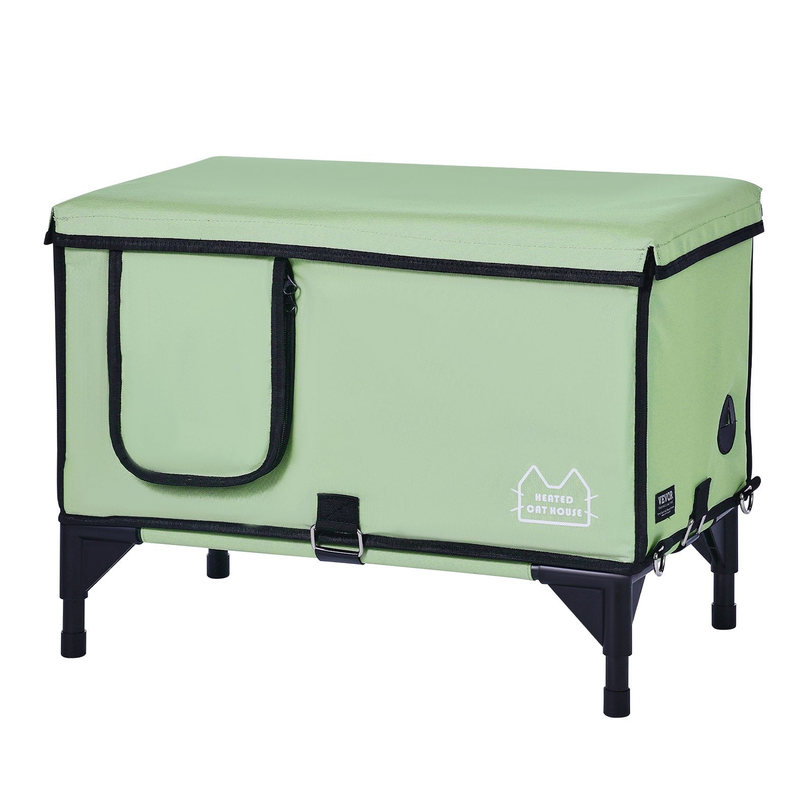 Elevated Heated Cat House, Cuboid Kitty Shelter with Adjustable Temperature and Timer, 900D Oxford Cloth V952-ZFTSBYMBHSNJMM05RV3