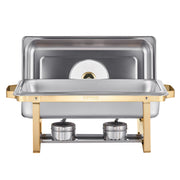 Chafing Dish Buffet Set, 8 Qt 4 Pack, Stainless Steel Chafer with 4 Full Size Pans, Rectangle Catering Warmer V952-ZFXBXGBLSTGKXK5LUV0