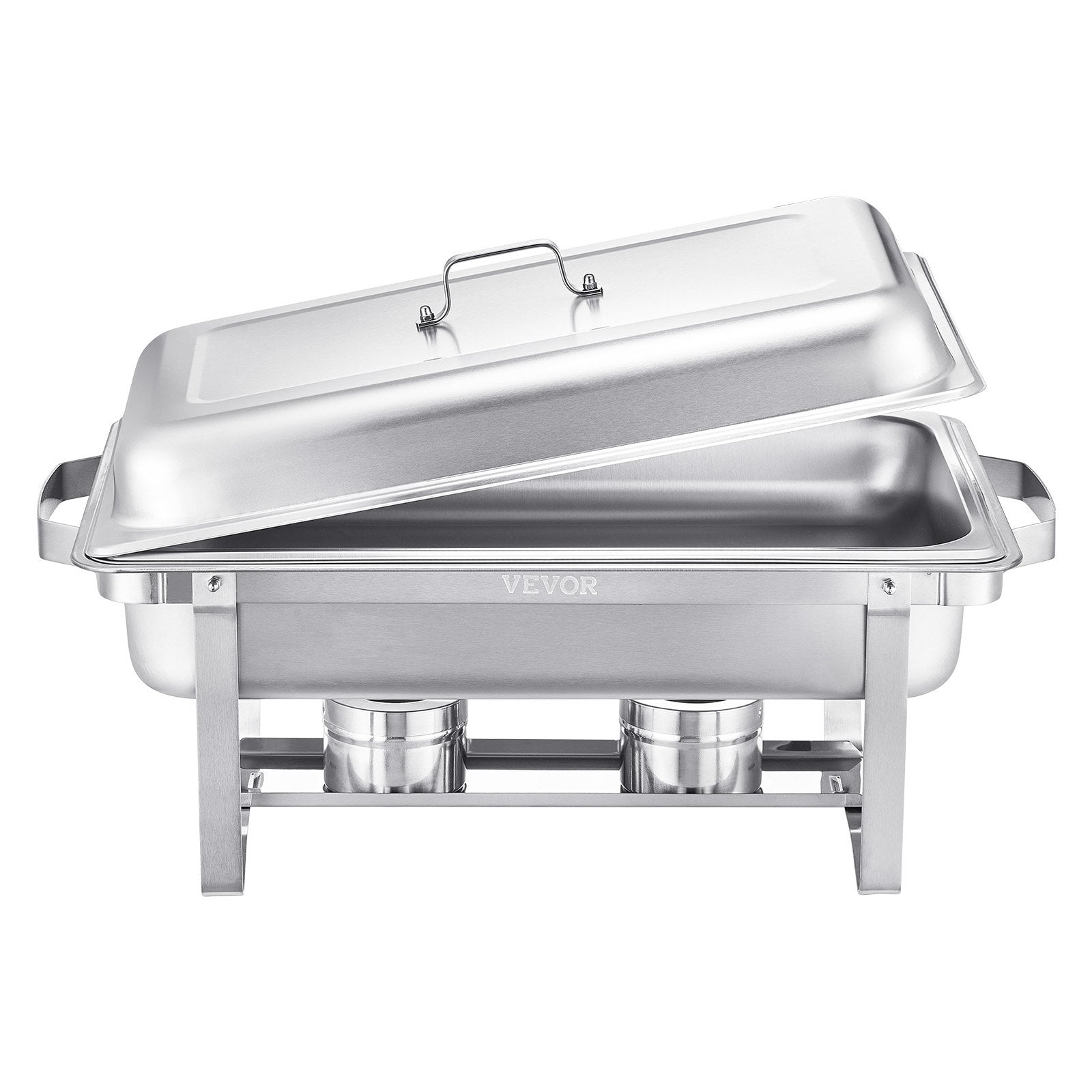 8 Qt 2 Pack Rectangle Chafing Dish Buffet Set Fullsize Pan Stainless Steel V952-ZFXBXGSTGK2J9NBC2V0