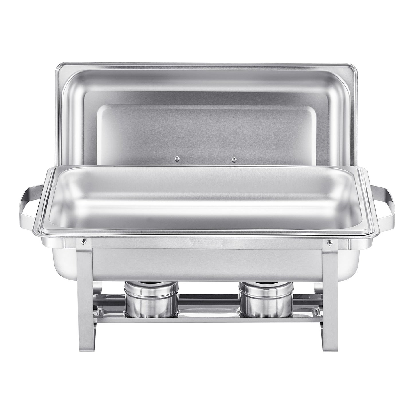 8 Qt 2 Pack Rectangle Chafing Dish Buffet Set Fullsize Pan Stainless Steel V952-ZFXBXGSTGK2J9NBC2V0
