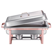 Chafing Dish Buffet Set, 8 Qt 2 Pack, Stainless Steel Chafer with 2 Full Size Pans, Rectangle Catering Warmer V952-ZFXBXGSTGK2JJ8OR8V0