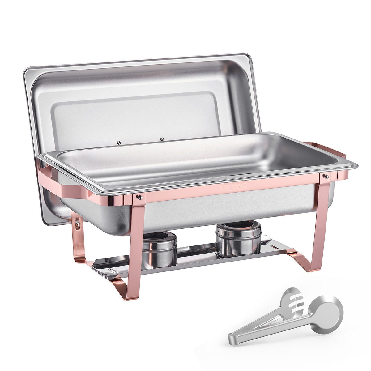 Chafing Dish Buffet Set, 8 Qt 2 Pack, Stainless Steel Chafer with 2 Full Size Pans, Rectangle Catering Warmer V952-ZFXBXGSTGK2JJ8OR8V0