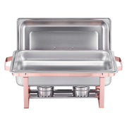 Chafing Dish Buffet Set, 8 Qt 2 Pack, Stainless Steel Chafer with 2 Full Size Pans, Rectangle Catering Warmer V952-ZFXBXGSTGK2JJ8OR8V0