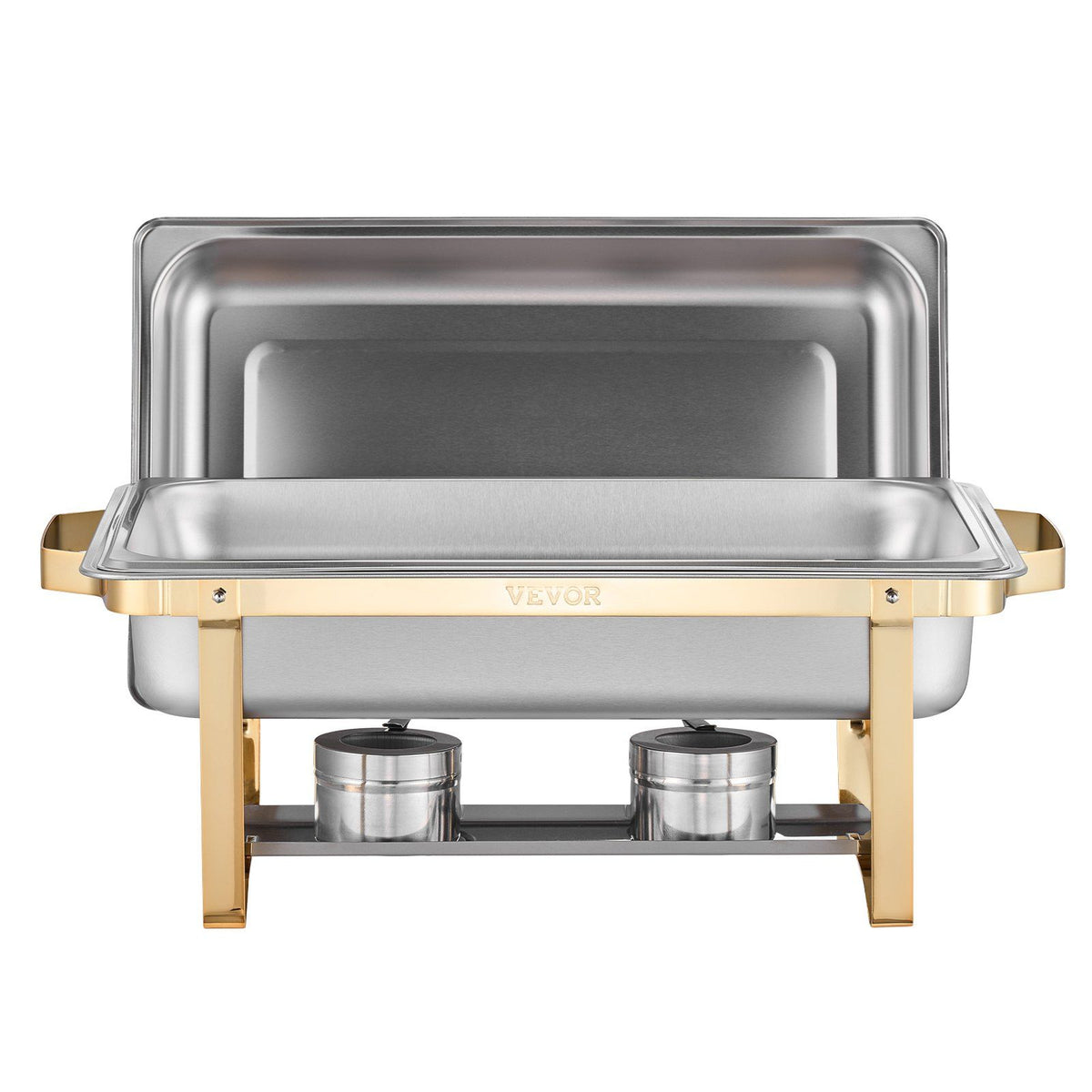 Chafing Dish Buffet Set, 8 Qt 4 Pack, Stainless Steel Chafer with 2 Full Size and 4 Half Size Pans, Rectangle V952-ZFXBXGSTGK4J10ULXV0