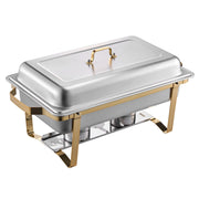 Chafing Dish Buffet Set, 8 Qt 4 Pack, Stainless Steel Chafer with 2 Full Size and 4 Half Size Pans, Rectangle V952-ZFXBXGSTGK4J10ULXV0