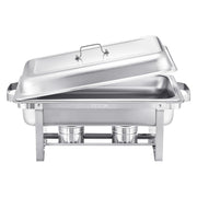 8 Qt 4 Pack Rectangle Chafing Dish Buffet Set Fullsize Pan Stainless Steel V952-ZFXBXGSTGK4JFAAX7V0
