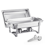 8 Qt 6 Pack Rectangle Chafing Dish Buffet Set Fullsize Pan Stainless Steel V952-ZFXBXGSTGK6JYRMTSV0