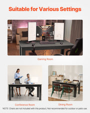 Rectangle Dining Table, 63 inch Length Large Wood Tables for 4-6 Person, Modern Dinner Furniture, Conference V952-ZFXCZBKTZQMDUVESOV0