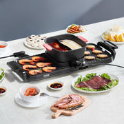 Hot Pot with Grill 2300W 2-in-1 Electric Smokeless BBQ with Removable Pot V952-ZFXDHG12YCLY1H507V3