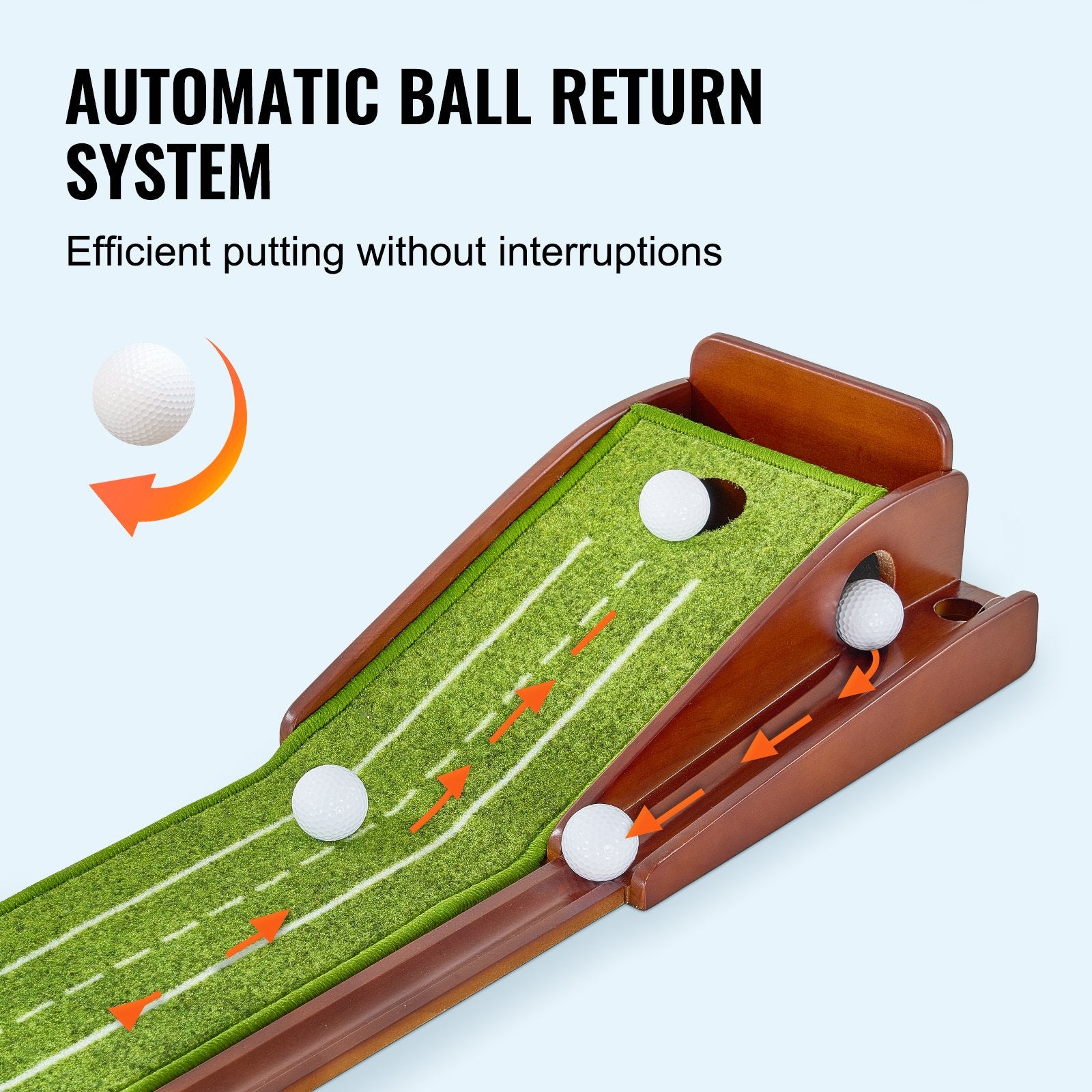 Golf Putting Mat, 1 Hole Indoor Golf Putting Green, Wrinkle-Free Golf Training Aid, Mini Golf Accessory with V952-ZFXKZDHQTGDLUGZN2V0