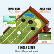 Golf Putting Mat, 5 Hole Indoor Golf Putting Green, Wrinkle-Free Golf Training Aid, Mini Golf Set with V952-ZFXKZDHQTGDLXXYSPV0