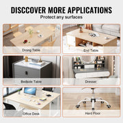 Plastic Table Cover, 30 x 60 Inch 1.5 mm Thick Clear Table Protector, Rectangle PVC Desk Mat, Waterproof & V952-ZFXPVCZB30X66LKCKV0