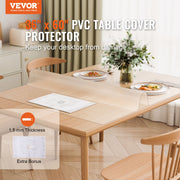 Plastic Table Cover, 36 x 60 Inch 1.5 mm Thick Frosted Table Protector, Rectangle PVC Desk Mat, Waterproof & V952-ZFXPVCZB36X6RMCUDV0