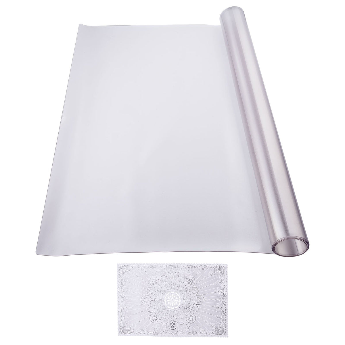 Plastic Table Cover, 36 x 60 Inch 1.5 mm Thick Frosted Table Protector, Rectangle PVC Desk Mat, Waterproof & V952-ZFXPVCZB36X6RMCUDV0