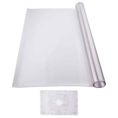 Plastic Table Cover, 36 x 60 Inch 1.5 mm Thick Frosted Table Protector, Rectangle PVC Desk Mat, Waterproof & V952-ZFXPVCZB36X6RMCUDV0