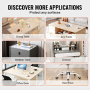 Plastic Table Cover, 40 x 60 Inch 1.5 mm Thick Clear Table Protector, Rectangle PVC Desk Mat, Waterproof & V952-ZFXPVCZB40X630CH4V0