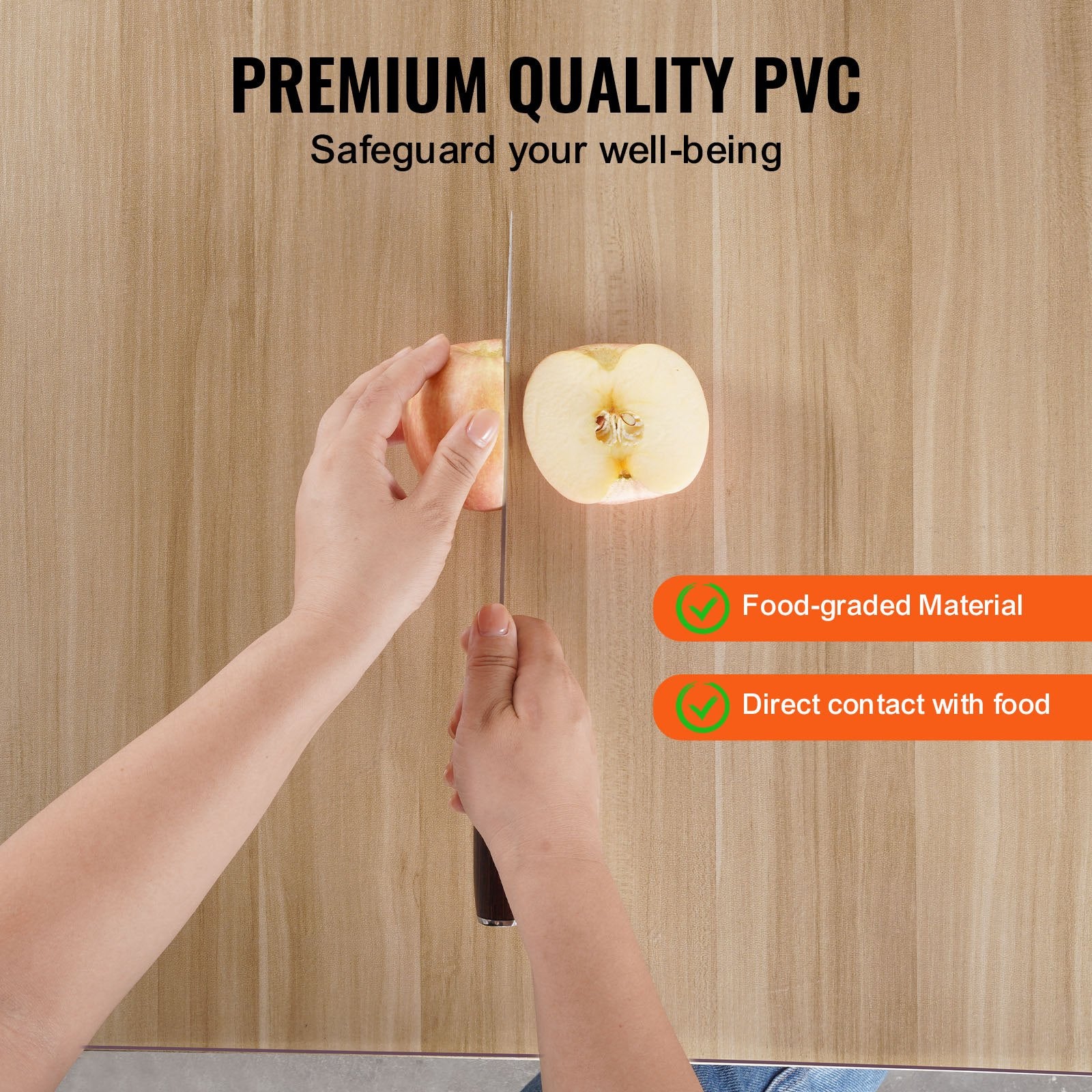 Plastic Table Cover, 42 x 60 Inch 1.5 mm Thick Frosted Table Protector, Rectangle PVC Desk Mat, Waterproof & V952-ZFXPVCZB42X6F49BKV0