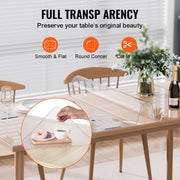 Plastic Table Cover, 42 x 60 Inch 2.0 mm Thick Clear Table Protector, Rectangle PVC Desk Mat, Waterproof & V952-ZFXPVCZB42X6Q83CQV0