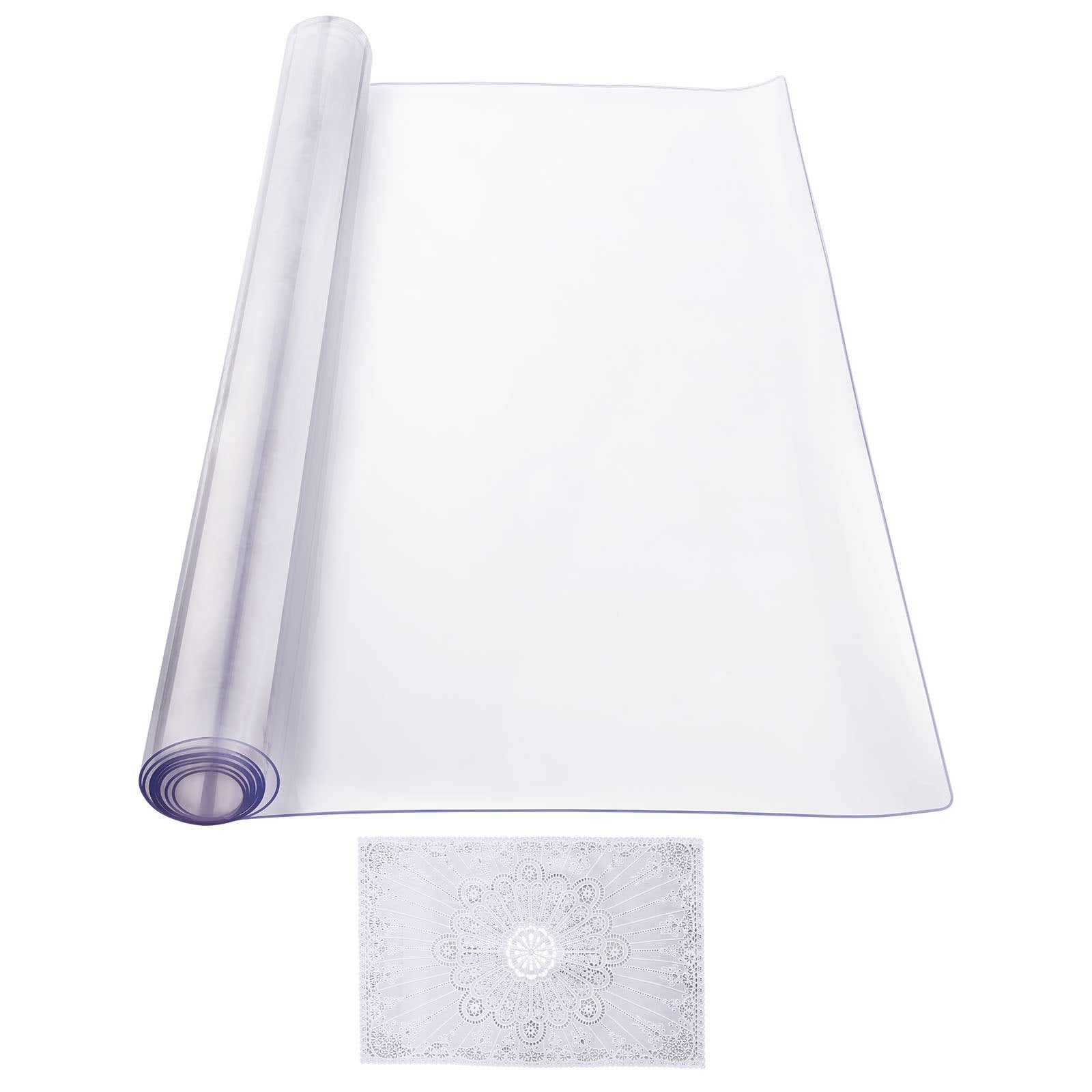 Plastic Table Cover, 42 x 60 Inch 2.0 mm Thick Clear Table Protector, Rectangle PVC Desk Mat, Waterproof & V952-ZFXPVCZB42X6Q83CQV0
