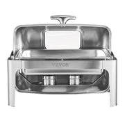 Roll Top Chafing Dish Buffet Complete Set, 9 Qt 1 Pack Stainless Steel Chafer with 2 Half Size Pans, V952-ZFXQFGK1JTYS0BDQ9V0