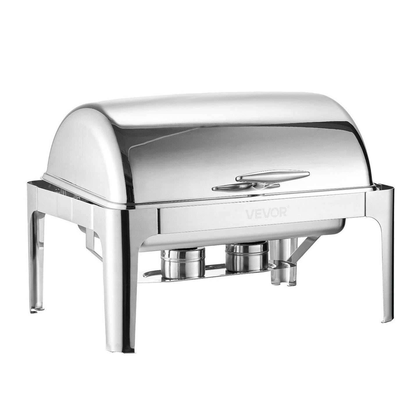 Roll Top Chafing Dish Buffet Complete Set, 9Qt Stainless Steel Chafer with Full Size Pan, Rectangle Catering V952-ZFXQFGK1JTYSNU6QFV0