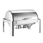 Roll Top Chafing Dish Buffet Complete Set, 9Qt Stainless Steel Chafer with Full Size Pan, Rectangle Catering V952-ZFXQFGK1JTYSNU6QFV0