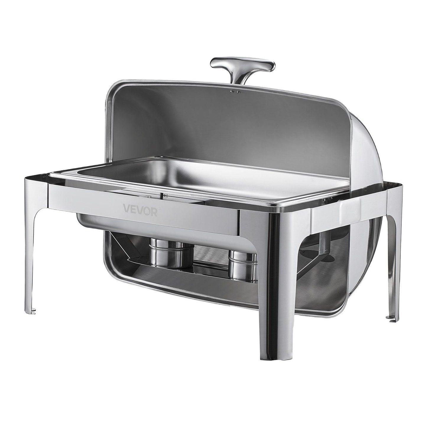 Roll Top Chafing Dish Buffet Complete Set, 9Qt Stainless Steel Chafer with Full Size Pan, Rectangle Catering V952-ZFXQFGK1JTYSNU6QFV0