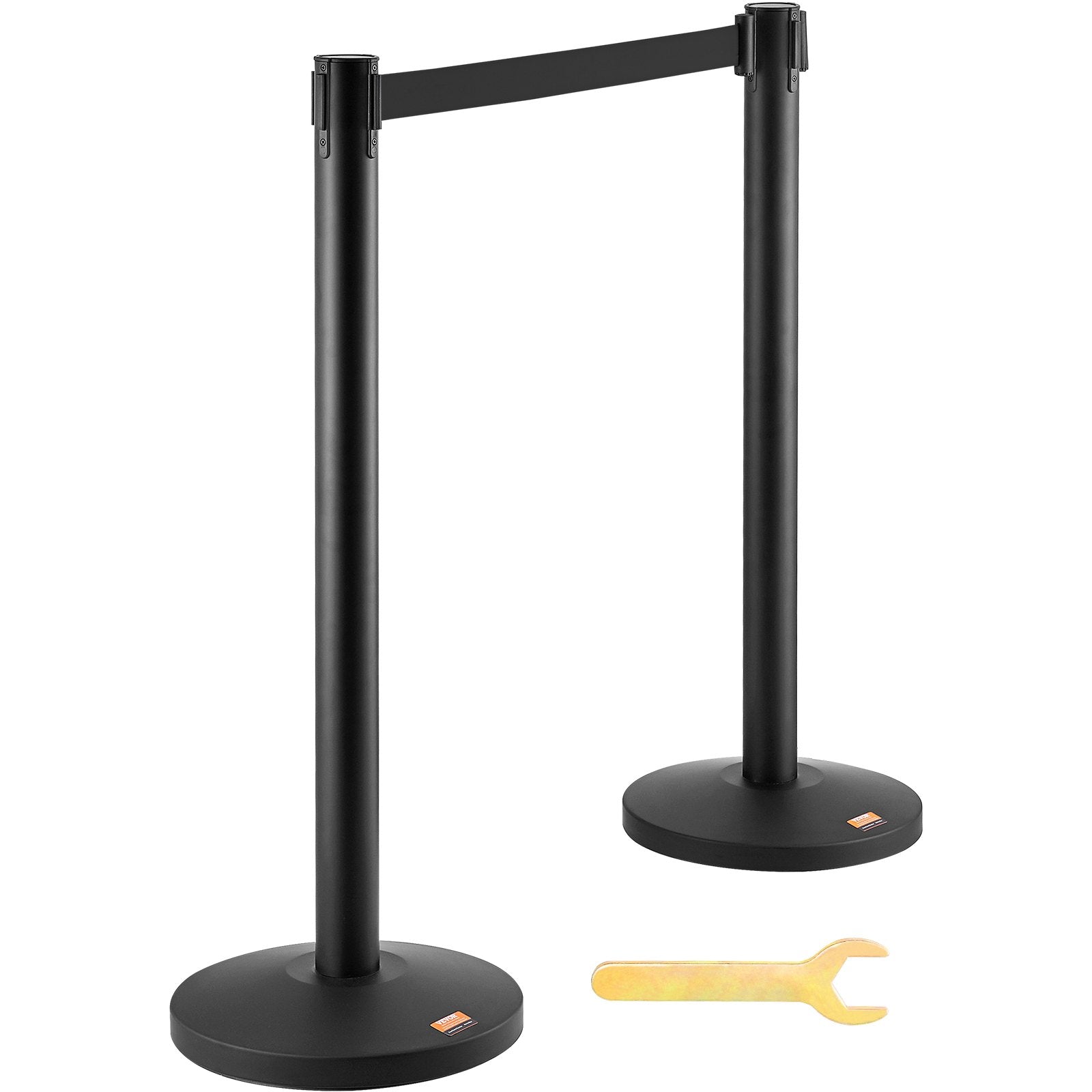 Crowd Control Stanchions, 2-Pack Crowd Control Barriers, Carbon Steel Baking Painted Stanchion Queue Post V952-ZGGLZHSTZX2J6KF5TV0