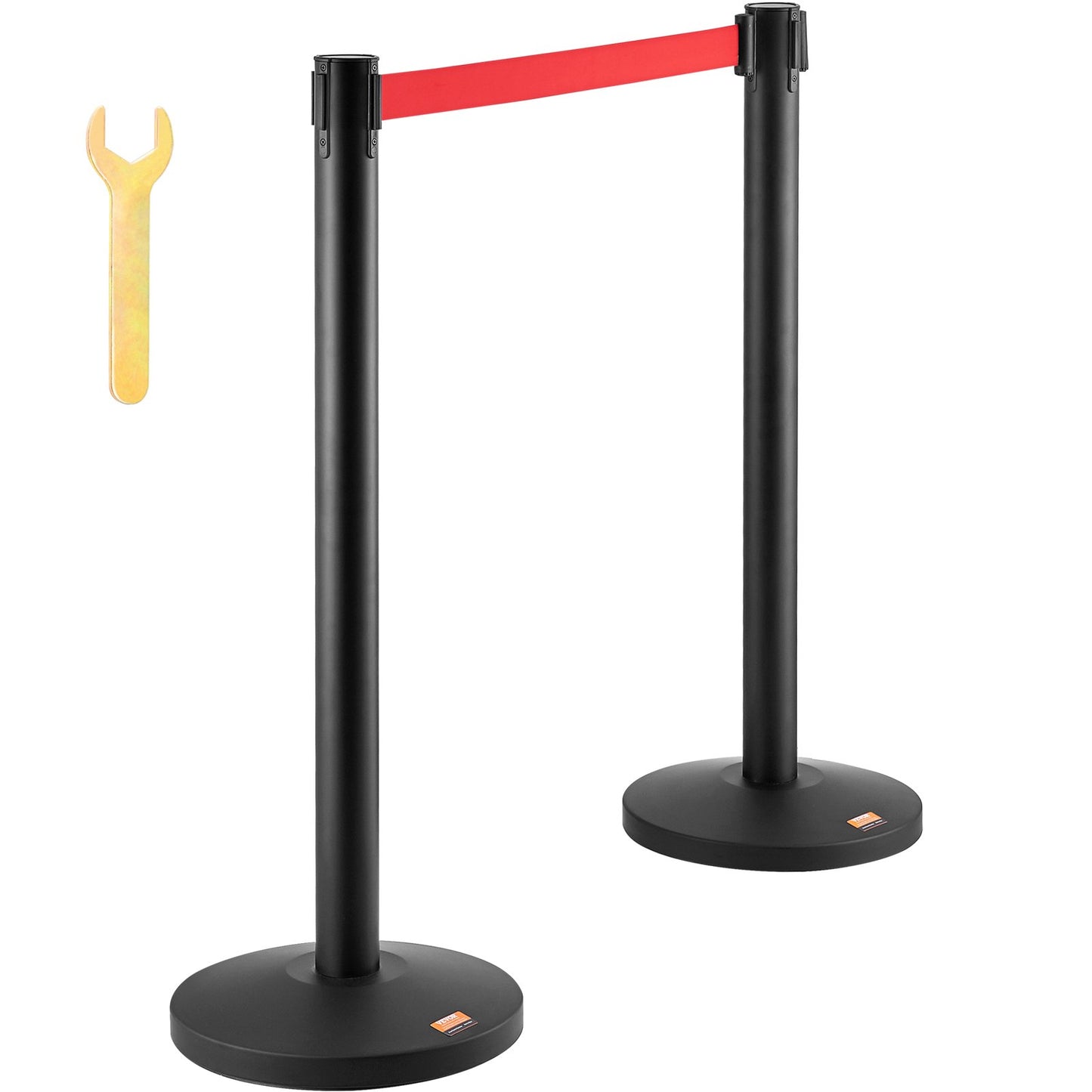 Crowd Control Stanchions, 2-Pack Crowd Control Barriers, Carbon Steel Baking Painted Stanchion Queue Post V952-ZGGLZHSTZX2JQGN8RV0