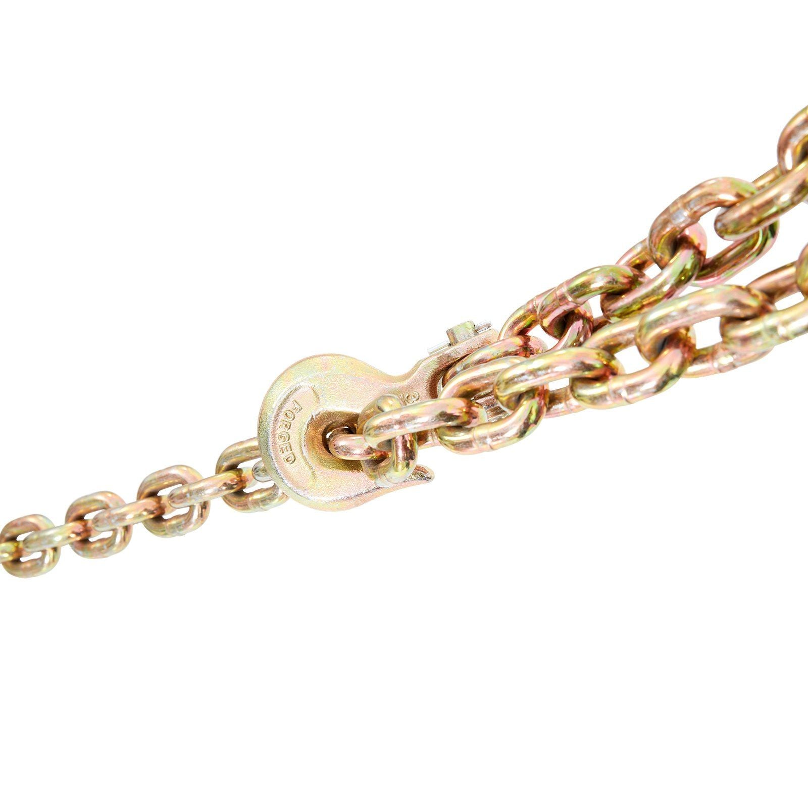Transport Binder Chain, 3220 kg Working Load Limit, 3/8''x20' G80 Tow Chain Tie Down with Grab Hooks, DOT V952-ZGTLJZMGDXZYJG017V0