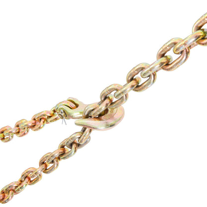Transport Binder Chain, 3220 kg Working Load Limit, 3/8''x20' G80 Tow Chain Tie Down with Grab Hooks, DOT V952-ZGTLJZMGDXZYJG017V0