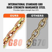 G80 Transport Binder Chain, 10 mm x 316 cm Tow Chain with Clevis Grab Hooks, 3.22T Safe Working Load, Heavy V952-ZGTLSGMGDX1JAQ0QWV0