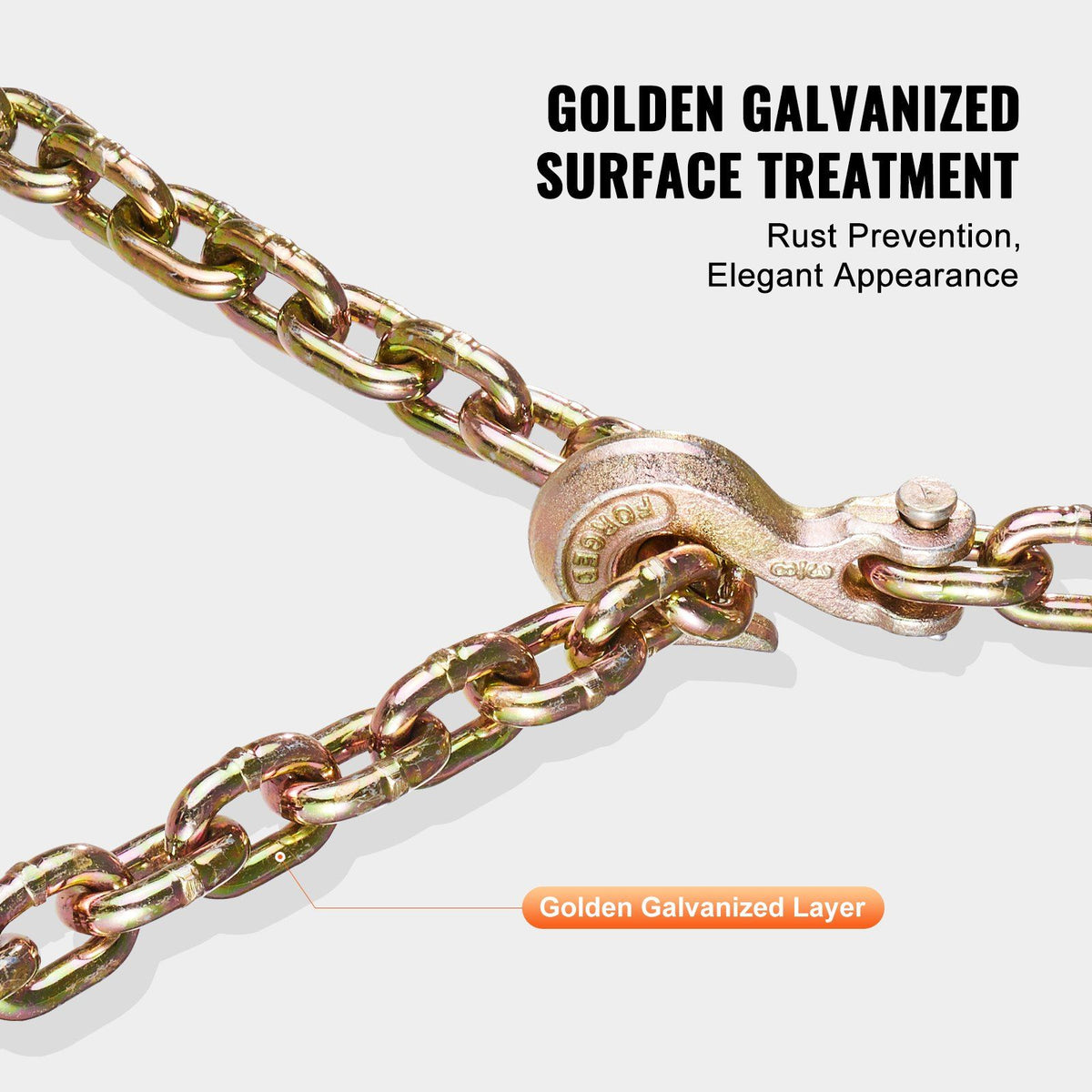 G80 Transport Binder Chain, 10 mm x 316 cm Tow Chain with Clevis Grab Hooks, 3.22T Safe Working Load, Heavy V952-ZGTLSGMGDX1JAQ0QWV0